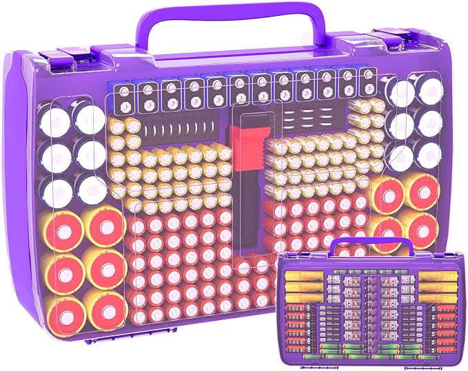 Battery Organizer Storage Holder Box Case by APTBYTE