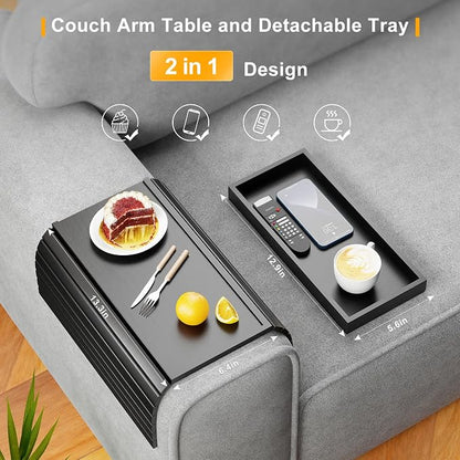Sofa Arm Rest Tray Table for Couch - Image 2