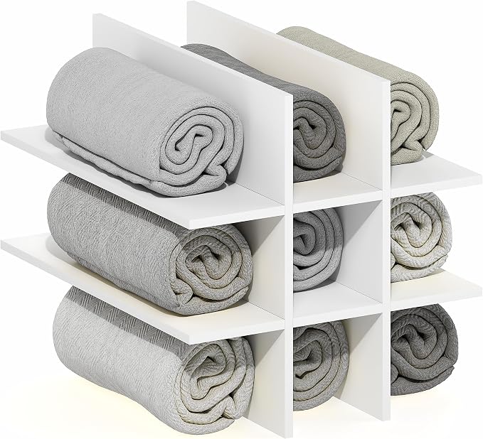 Furinno Cubicle Cube Insert, 9-Compartment Cube Organizer, Geometric Shelf by Furinno-FitsYourSpaceFitsYourBudget