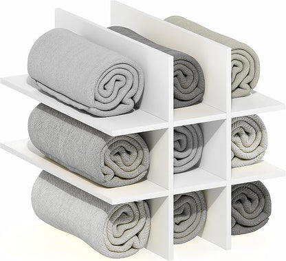 Furinno Cubicle Cube Insert, 9-Compartment Cube Organizer, Geometric Shelf by Furinno-FitsYourSpaceFitsYourBudget