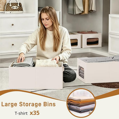 Linen Closet Organizers and Storage 6 Packs-Fabric Storage Bins - Image 5