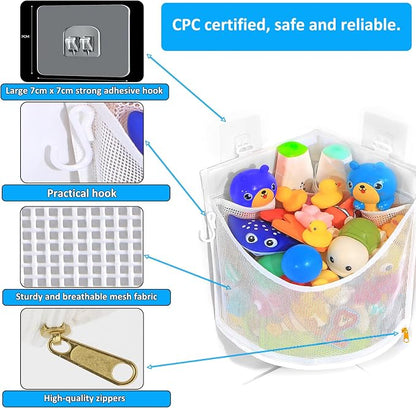 KPH Bath Toy Organizer, Large Capacity Corner Hanging - Image 6