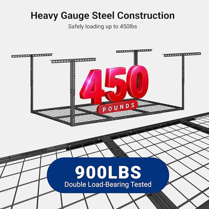 FLEXIMOUNTS 2 Pack 3x6 Overhead Garage Storage Adjustable Ceiling Rack 72" - Image 4