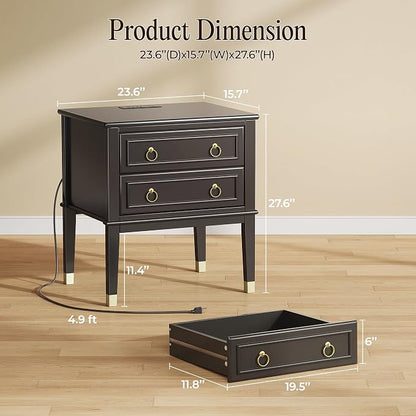 Huuger 27.6 Inch Tall Nightstand - Image 2