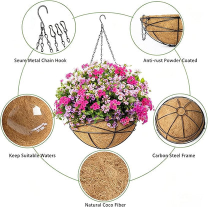 2 Pack 10 Inch Hanging Planters - Image 3