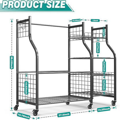 EVERHANGER Golf Bag Storage Organizer, Freestanding Golf Bag Holder Stand - Image 2