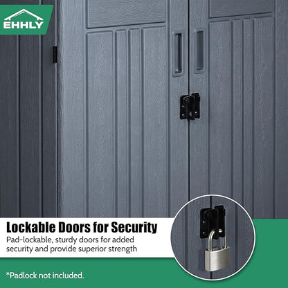 EHHLY Heavy Duty Small Storage Cabinet Outdoor Weatherproof, 14 Cuft Garage - Image 3