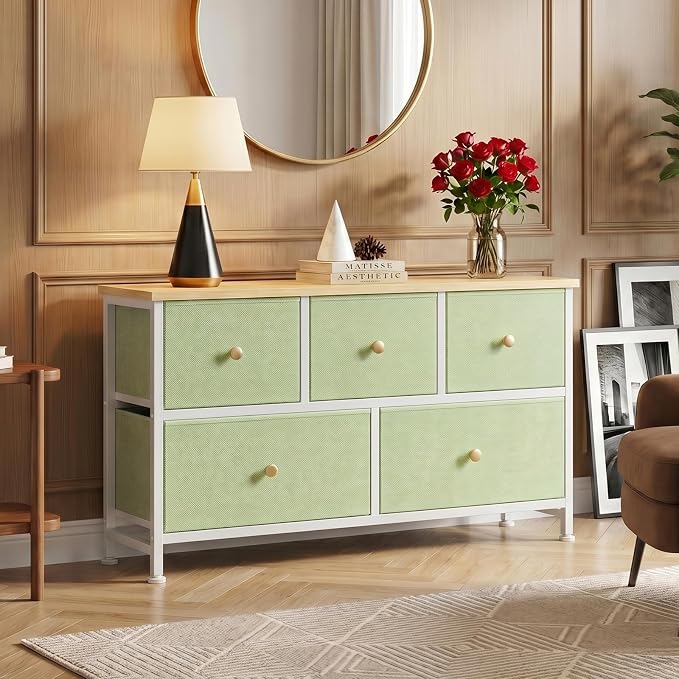 OLIXIS 5 Drawer Dresser for Bedroom, Storage Organizer Unit for Closet | Chest - Image 7