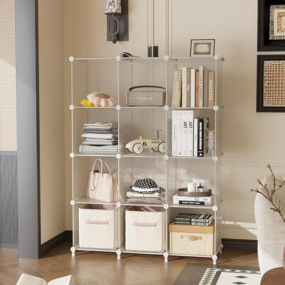 AWTATOS Cube Storage Organizer, Closet Organizers and Storage, 12 Cube Shelves - Image 2