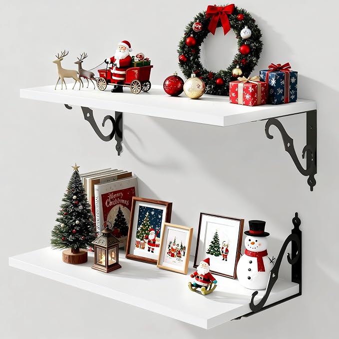 Floating Shelves for Wall, 12 Inch Deep Floating Shelf by FunMemories