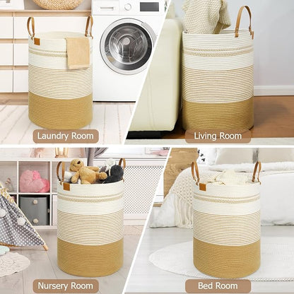 danpinera 79L Laundry Hamper Basket, Tall Round Dirty Clothes Hamper - Image 6