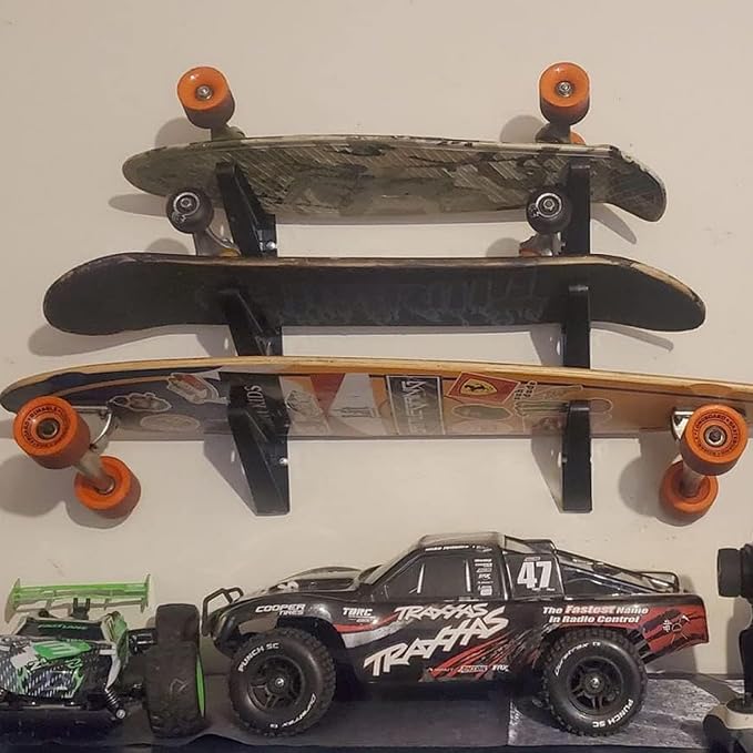 StoreYourBoard Longboard Wall Rack, Triple Longboard Storage - Image 6