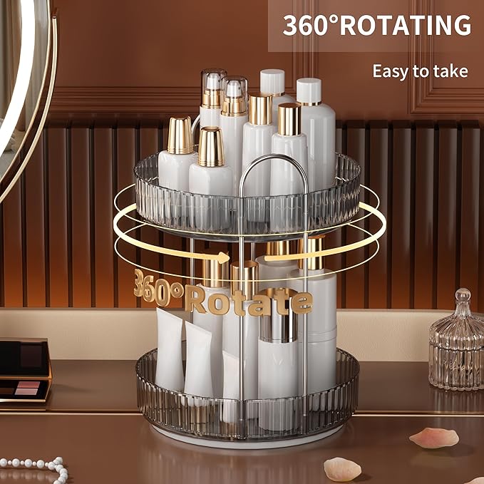 YCIA&DONE 360 Rotating Makeup Organizer and Storage - Image 3