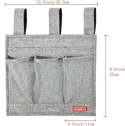 Linen Bedside Caddy, Bedside Storage Organizer - Image 3