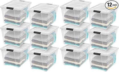 IRIS USA 12-Pack 54 Quart Stackable Storage Bins by IRISUSA