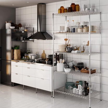 24" Deep x 42" Wide x 86" Height Wire Shelving Kit | 5-Tier | NSF Commercial - Image 8