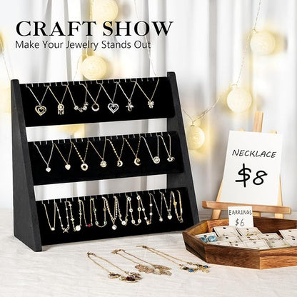 Necklace Organizer, 3-Tier Necklace Holder Jewelry Organizer Stand - Image 5