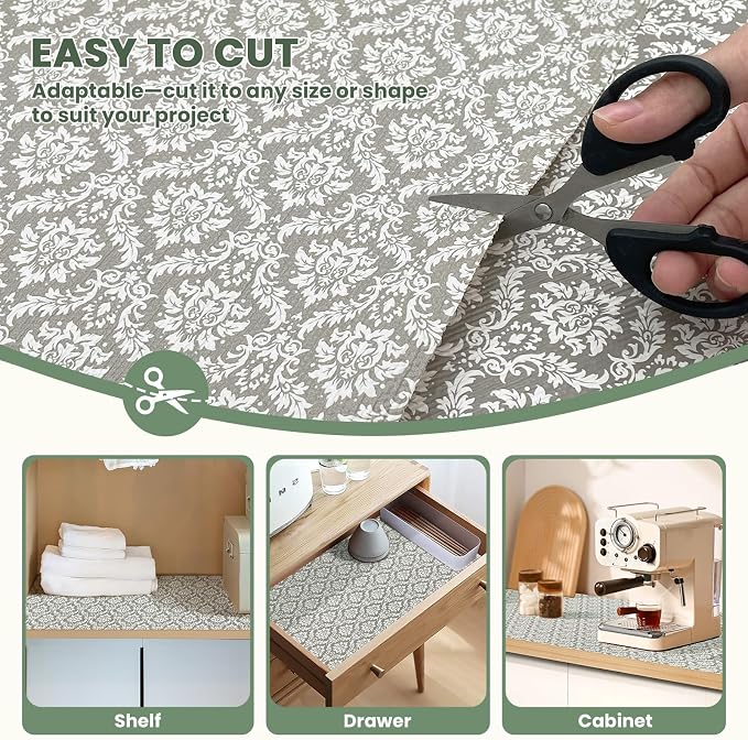 Drawer Liner and Shelf Liner for Kitchen Cabinet Liner Non-Adhesive Non-Slip - Image 4