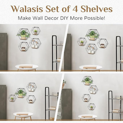 Hexagon Shelves Black for Wall - Image 7