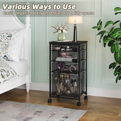 Sbanmao Rolling File Cart with 4 Storage Drawers, Mobile File Cabinet with - Image 7