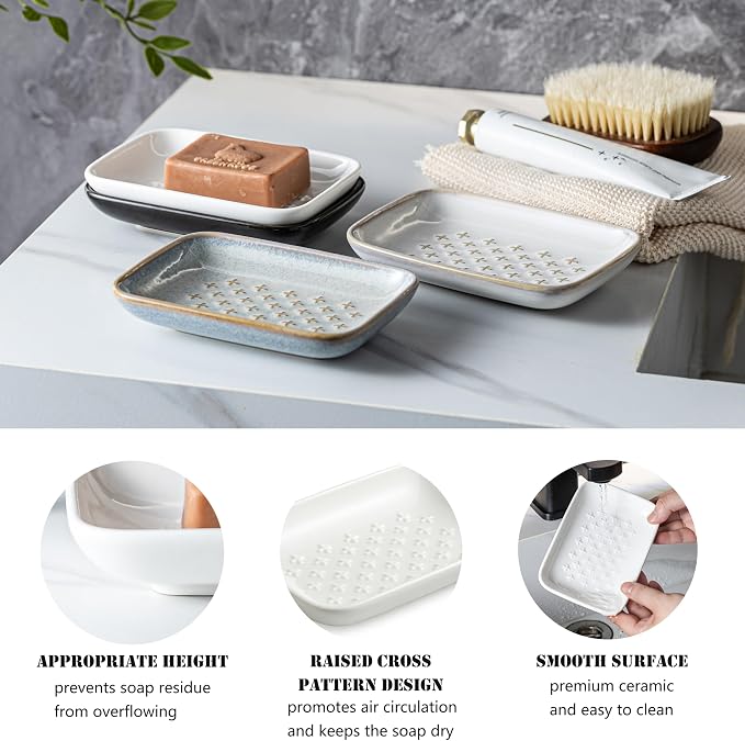 Gomakren Soap Dish, Shower Soap Holder, Christmas Ceramic Soap Dishes - Image 3