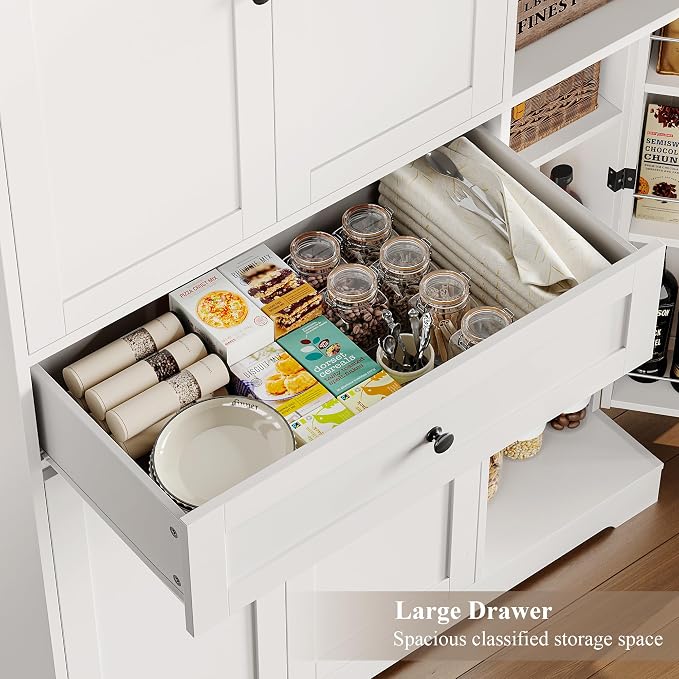 HOSTACK 68" Tall Kitchen Pantry Storage Cabinet - Image 8