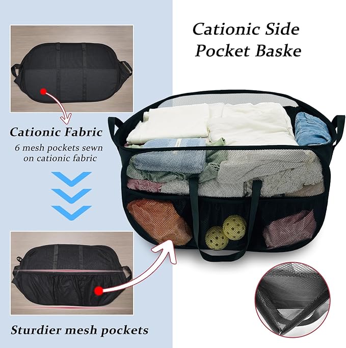 100L Extra Large Mesh Pop Up Hamper - Image 3