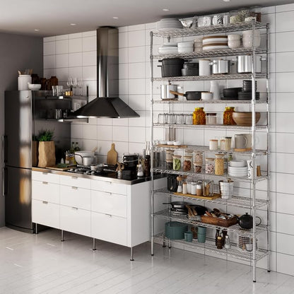 14" Deep x 48" Wide x 96" Height Wire Shelving Kit | 10-Tier | NSF Commercial - Image 6