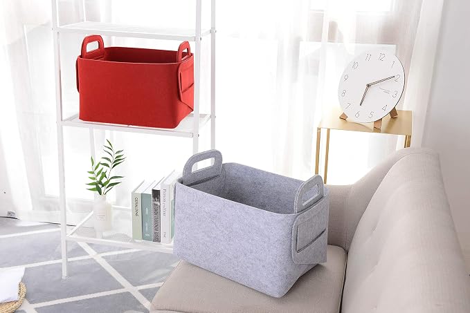 Minoisome Storage Basket Felt Storage Bin Collapsible& Convenient Box Organizer - Image 6