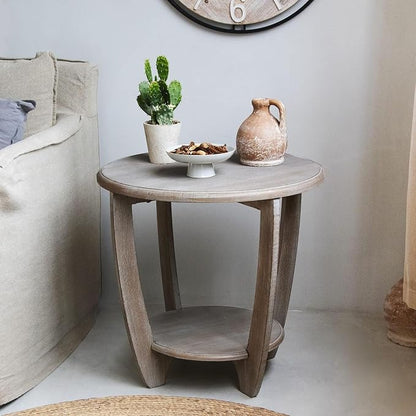 COZAYH Set of 2 Rustic Farmhouse End Tables - Image 2