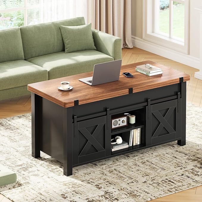 SEDETA Lift Top Coffee Table, 4 in 1 Multi-Function Convertible Coffee Tables - Image 7
