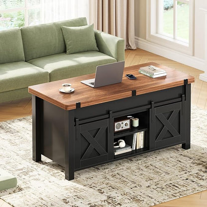 SEDETA Lift Top Coffee Table, 4 in 1 Multi-Function Convertible Coffee Tables - Image 7