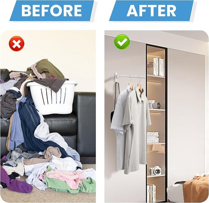 Mooche Swing Clothes Hanger Rack, Garment Racks Folding Clothes Bar Wall Mounted - Image 9
