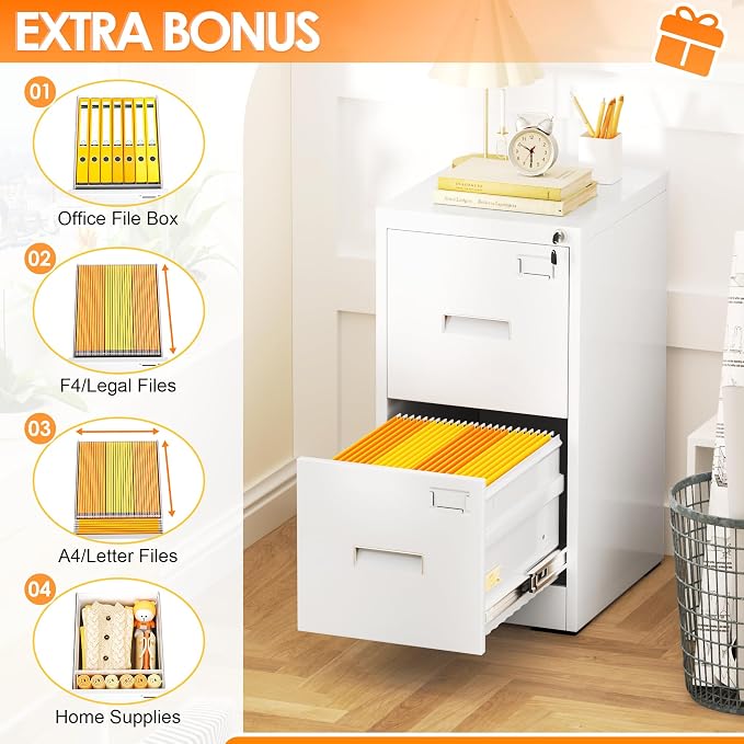 INTERGREAT 2 Drawers File Cabinet - Image 3