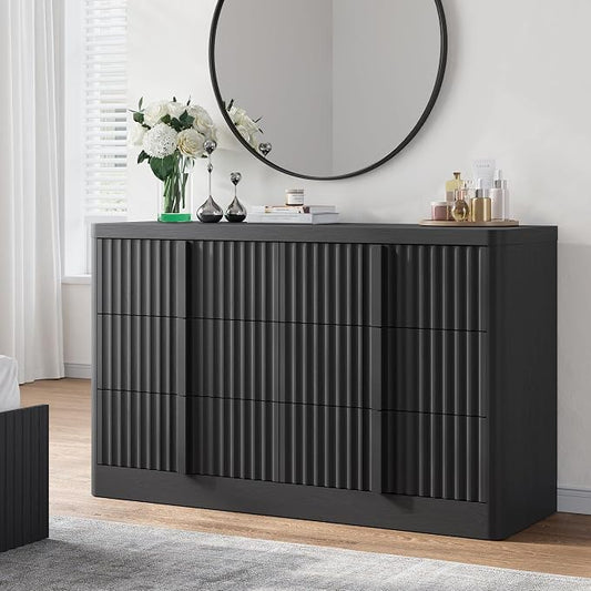 Fluted Dresser for Bedroom, Modern Chest of Drawers by Harpaq