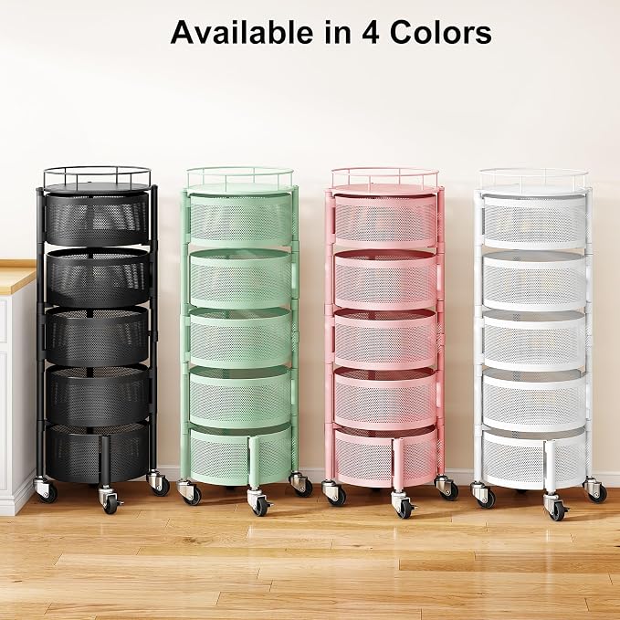 SAYZH 5 Tier Fruit Vegetable Basket Stand - Image 8
