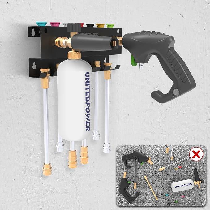 UNITEDPOWER Pressure Washer Gun Holder，Wall Mount Foam Cannon Holder，Tool - Image 5