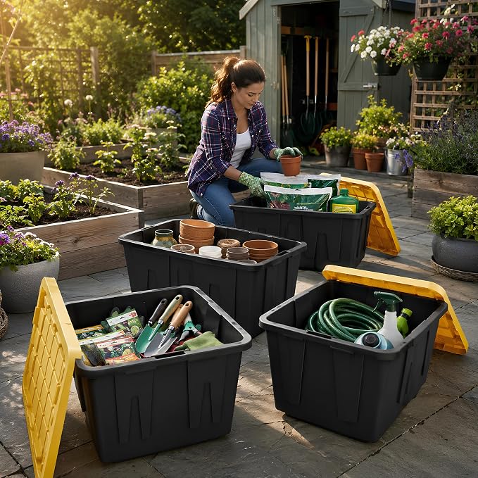 12-Pack Heavy Duty Storage Totes - Image 8