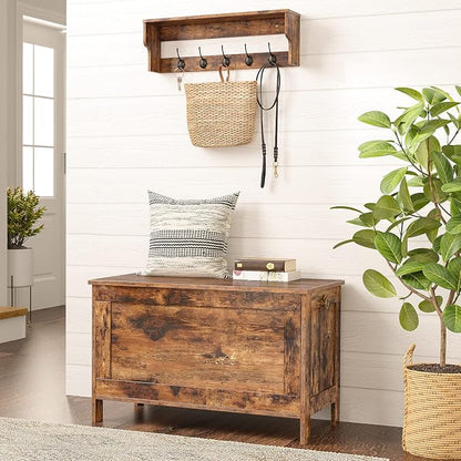 HOOBRO Toy Box, Retro Wooden Look Storage Chest - Image 7