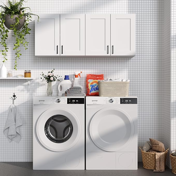 White Laundry Room Cabinets and Storage - Image 5