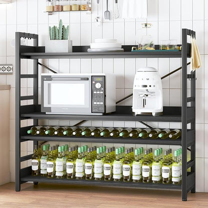 HCHQHS Bookshelf, Adjustable Industrial Bookcase, Vertical Tall Book Shelf - Image 9
