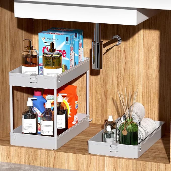 SPACEKEEPER Rolling Storage Cart 3 Tier Bathroom Cart Organizers - Image 3