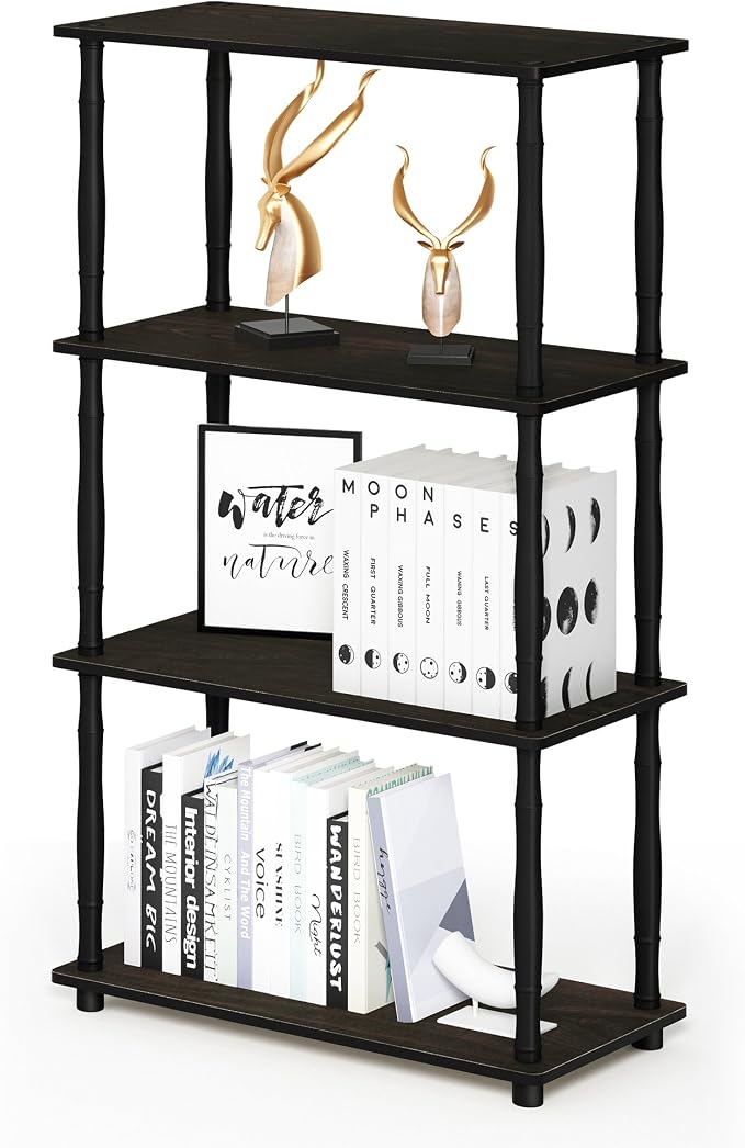 Furinno Turn-N-Tube 4-Tier Multipurpose Shelf Display Rack, Classic Tubes by Furinno-FitsYourSpaceFitsYourBudget