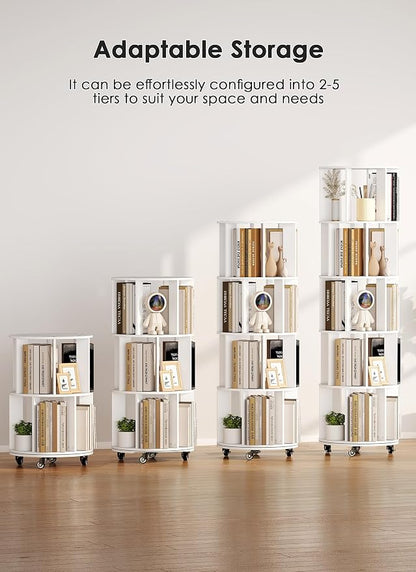 5 Tier 360° Rotating Bookshelf - Image 5