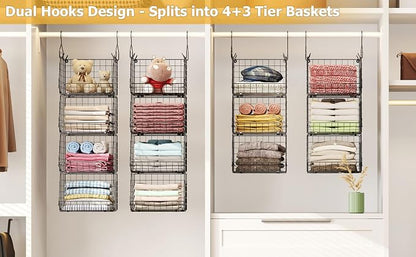 X-cosrack 7 Tier Foldable Hanging Closet Organizer and Storage, Wire Closet - Image 8
