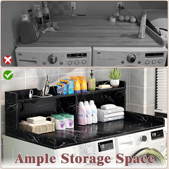 Aheaplus Washer and Dryer Countertop, 2-Tier Laundry Countertop Cover - Image 4