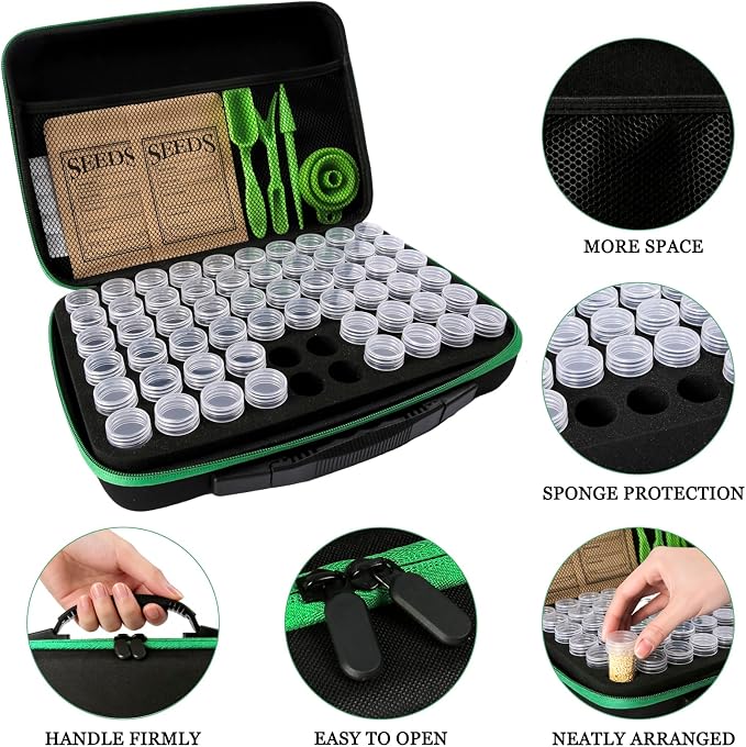 Seed Storage Organizer Box 60 Slots, - Image 4