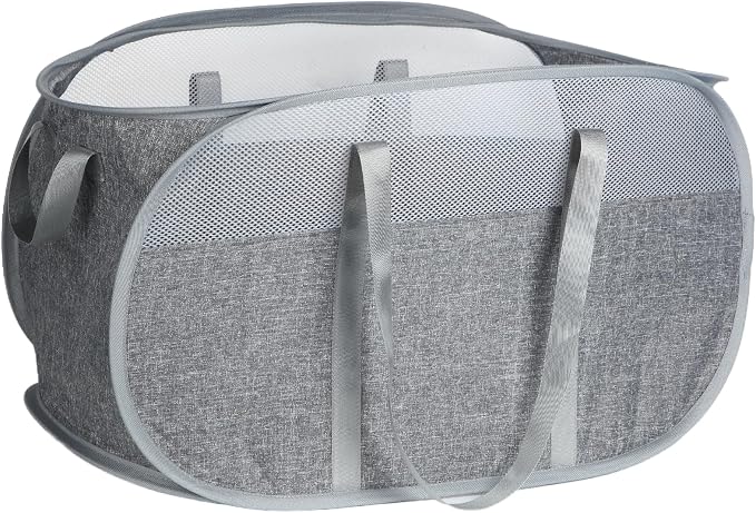 100L Collapsible Laundry Baskets, Tear Proof Pop Up Laundry Hamper by BATTOO
