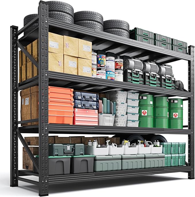 Letaya 3000LBS Storage Shelves Heavy Duty, 4 Tier Adjustable Utility Rack Shelf by LetayaMetalCabinets