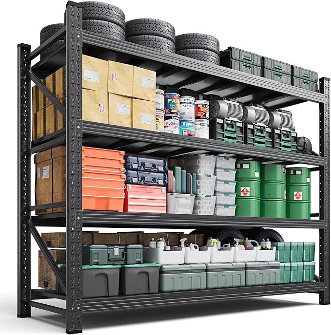 Letaya 71.3" W Metal Storage Shelves, 5000LBS Heavy Duty Garage Shelving Units by LetayaMetalCabinets
